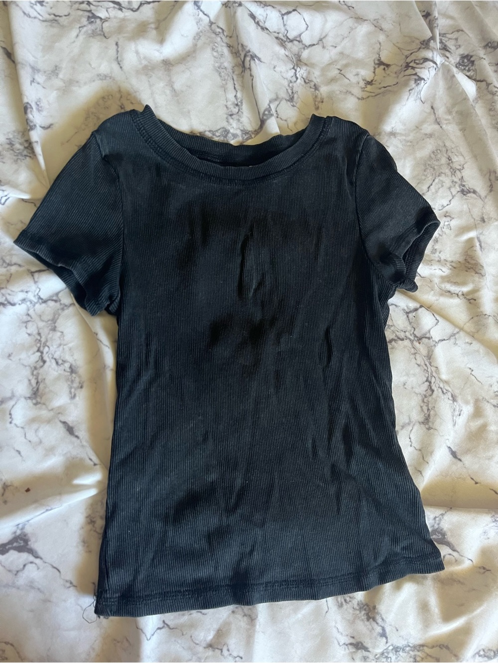 H&M Ribbed Black Tee - Picture 4 of 6